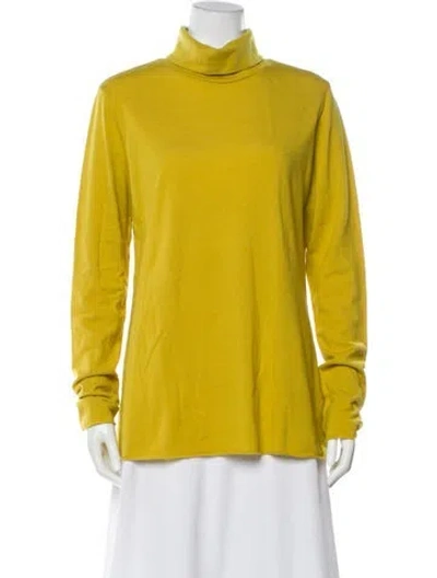 Pre-owned Labo.art Wool Turtleneck Top In Yellow