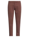 Laboratori Italiani Man Pants Brown Size 28 Cotton, Elastane In Brown