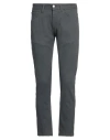 Laboratori Italiani Man Pants Lead Size 36 Cotton, Elastane In Grey