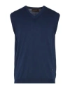 Laboratori Italiani Man Sweater Midnight Blue Size Xxl Cotton In Blue