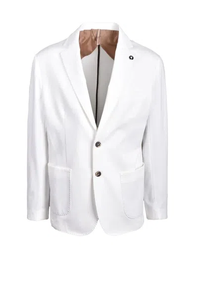 Laboratori Italiani White Cotton Polyamide Elastane Jacket