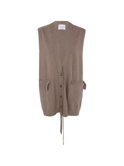 Laboratorio Capri Button-fastening Gilet In Brown