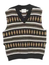 Laboratorio Capri Diamond-pattern Vest In Brown
