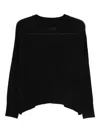 Laboratorio Capri Long-sleeved Knitted Sweater In Black
