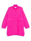Laboratorio Capri Pocketed Buttoned Single-breasted Coat In Pink