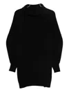 Laboratorio Capri Roll-neck Knitted Sweater In Black