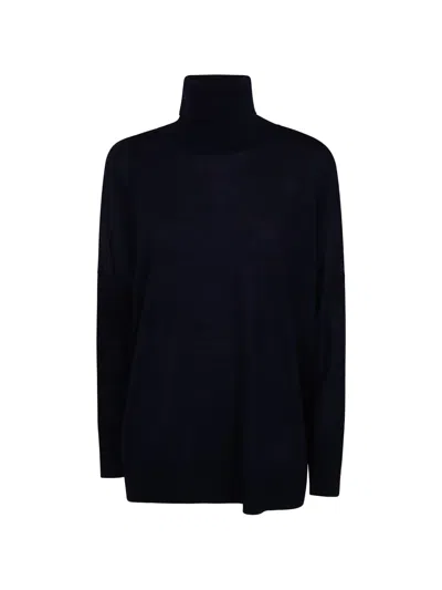 Laboratorio Capri Roll-neck Wool Sweater In Blue