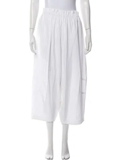 Pre-owned Laboratorio Capri Wide Leg Pants In White