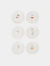 Laboratorio Paravicini Bloom Ceramic Dessert Plates (set Of 6)  Abask Gift Set