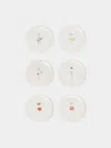 Laboratorio Paravicini Bloom Ceramic Dessert Plates (set Of 6)  Abask Gift Set