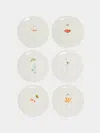 Laboratorio Paravicini Bloom Ceramic Dinner Plates (set Of 6)  Abask Gift Set