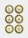 Laboratorio Paravicini Monkeys Ceramic Dinner Plates (set Of 6)  Abask Gift Set