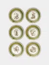 Laboratorio Paravicini Monkeys Ceramic Dinner Plates (set Of 6)  Abask Gift Set