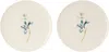 Laboratorio Paravicini Off-white Bloom Iris Dessert Plate Set In Bloom Iris