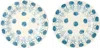 Laboratorio Paravicini Ssense Exclusive White Daisy Dessert Plate Set In Daisy Blue/brown