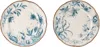 Laboratorio Paravicini White Rocaille Blue 01 Dessert Plate Set In Rocaille Blue 01