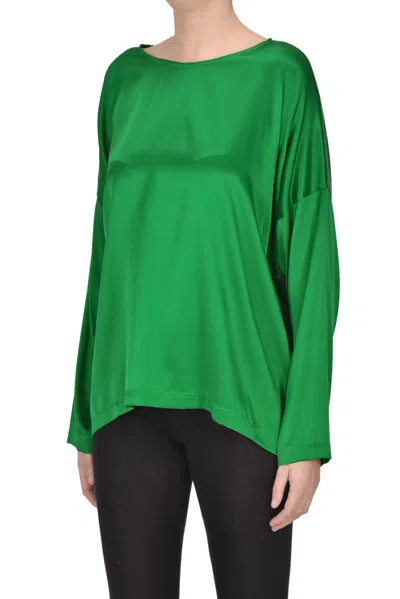 Laboratorio Silk Blouse In Green