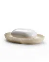 Labrazel Alisa Alabaster Soap Dish, Cream In Cream