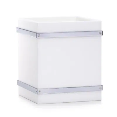 Labrazel Allegato Chrome Waste Basket In White