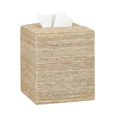 Labrazel Araba Raffia Tissue Box Cover In Granola