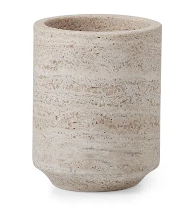 Labrazel Aztec Travertine Brush Holder In Neutral