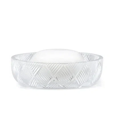 Labrazel Basketweave Soap Dish In Clear;frost;clear;frost