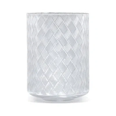 Labrazel Basketweave Waste Basket In Transparent