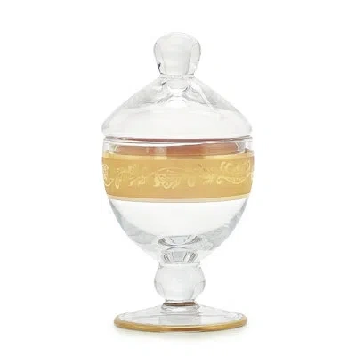 Labrazel Bellino Bathroom Canister In Clear,gold