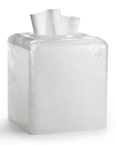 Labrazel Bianca Tissue Box Cover In White Swirl