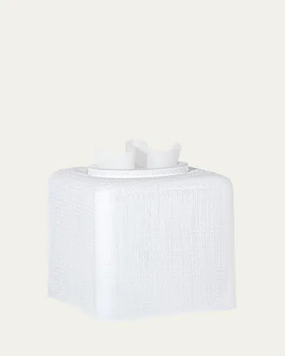 Labrazel Cambric Glass Tissue Box Cover, White Enamel