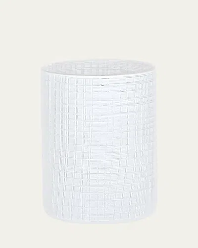 Labrazel Cambric Glass Toothbrush Holder, White Enamel