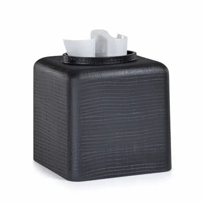 Labrazel Cambric Tissue Box Cover In Black