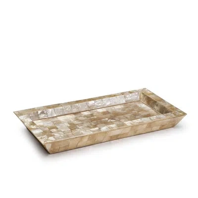 Labrazel Capiz Bathroom Accessory Tray In Gold