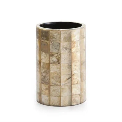 Labrazel Capiz Champagne Brush Holder In Brown