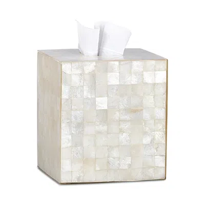 Labrazel Capiz Tissue Cover In Ivory