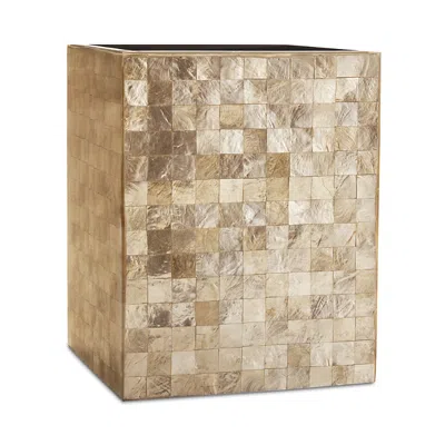 Labrazel Capiz Waste Basket In Champagne
