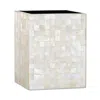Labrazel Capiz Waste Basket In Ivory