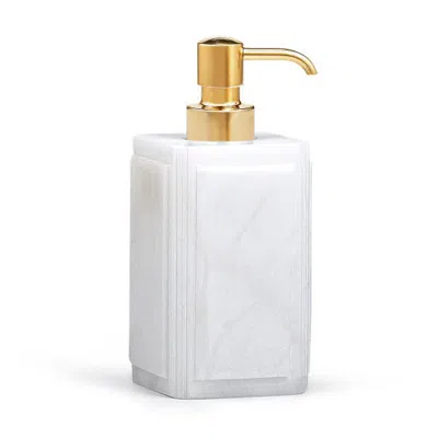 Labrazel Claudia Pump Dispenser In White-pol Gold