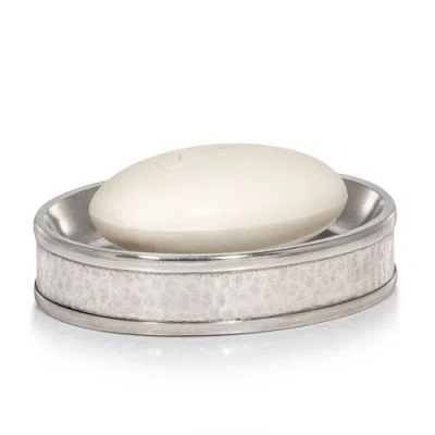 Labrazel Contempo Hammered Soap Dish In Silver