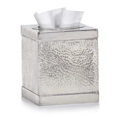 Labrazel Contempo Hammered Tissue Cover In Silver