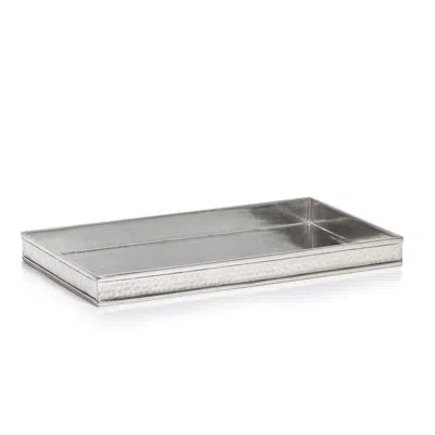Labrazel Contempo Hammered Tray In Silver