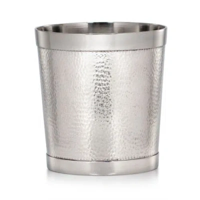Labrazel Contempo Hammered Waste Basket In Silver