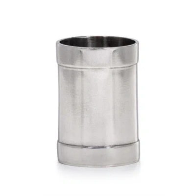 Labrazel Contempo Polished Brush Holder In Silver