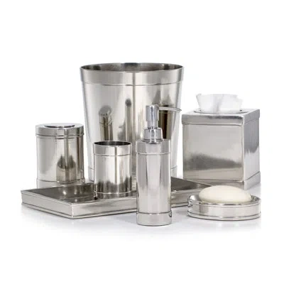 Labrazel Contempo Polished Brush Holder In Silver