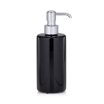 Labrazel Domus Black Gloss Pump Soap Dispenser - Polished Chrome