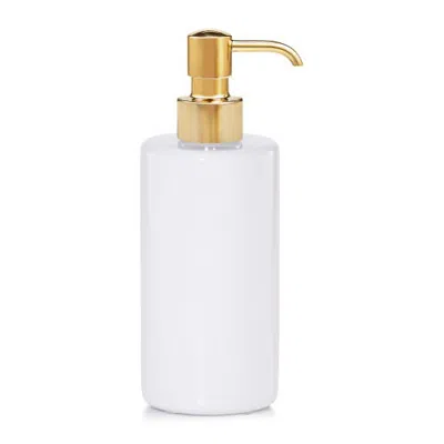 Labrazel Domus Gloss Pump Dispenser In White-pol Gold