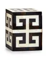 Labrazel Greek Key Canister In Ivory/ebony
