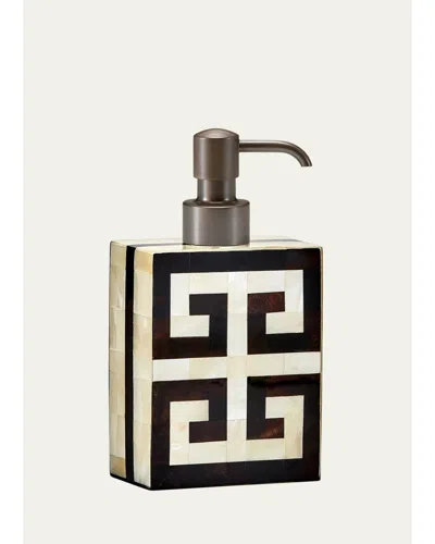Labrazel Greek Key Pump Dispenser In Matte Bronze