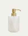 Labrazel Hielo Pump Dispenser With Polished Nickel Pump In Brushed Brass