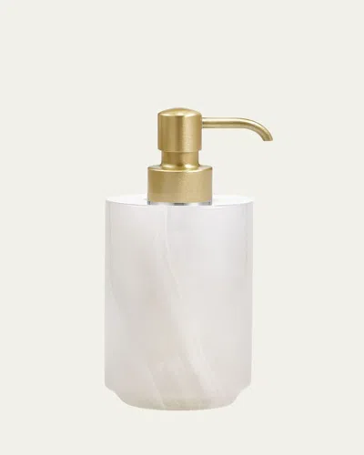 Labrazel Hielo Pump Dispenser With Polished Nickel Pump In Brushed Brass